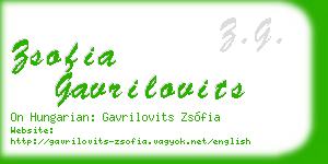 zsofia gavrilovits business card